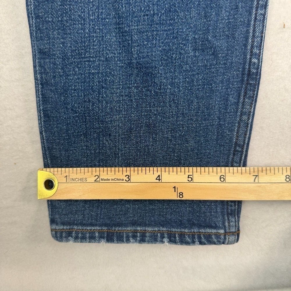 Abercrombie & Fitch Ankle Straight Jeans Womens Size 25/0 Medium Blue High Rise - Picture 12 of 12